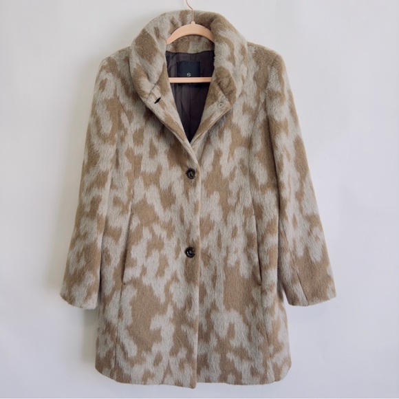 Vintage Isabell Brown Animal‎ Print Coat Jacket - Picture 1 of 12